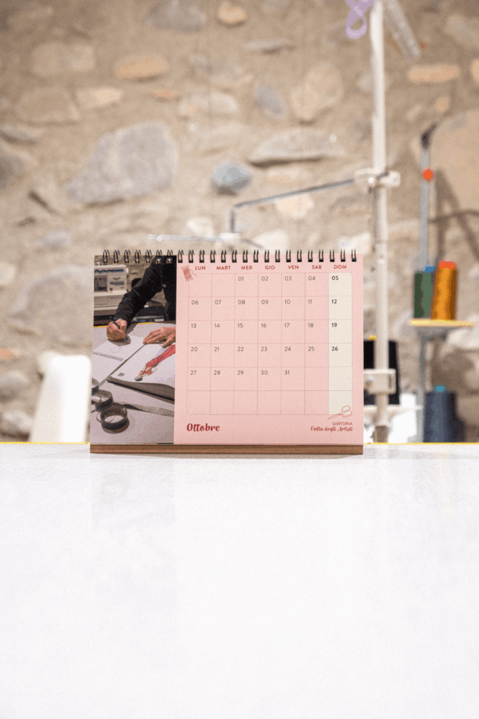 Sartoria Volta degli artisti Calendario personalizzato